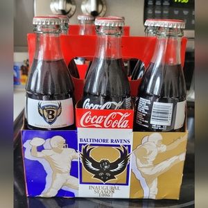 1996 collectible Baltimore Ravens coca cola bottles